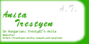 anita trestyen business card